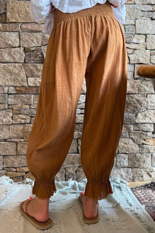 Sundaze Cheesecloth Bloomer Pant Hazelnut